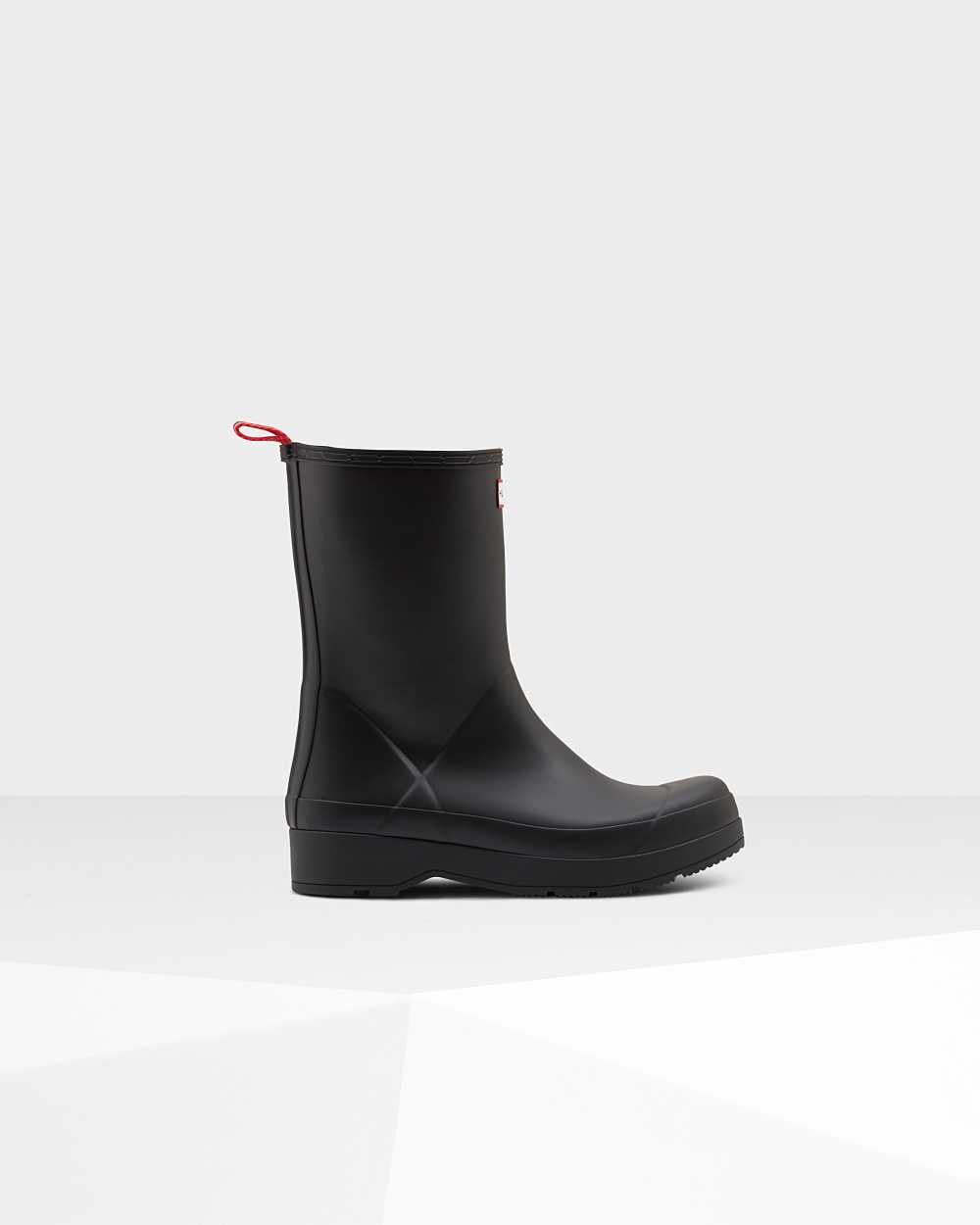 Mens Hunter Original Play Insulated Mid-Height Rain Boots Black | QRGOPS-847